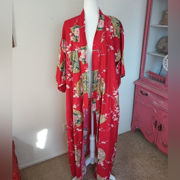 Vintage cotton kimono robe made in Japan - Picture 4 of 10
